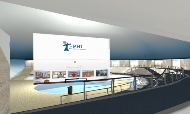 A virtual auditorium developed as part of an online avatar assessment centre